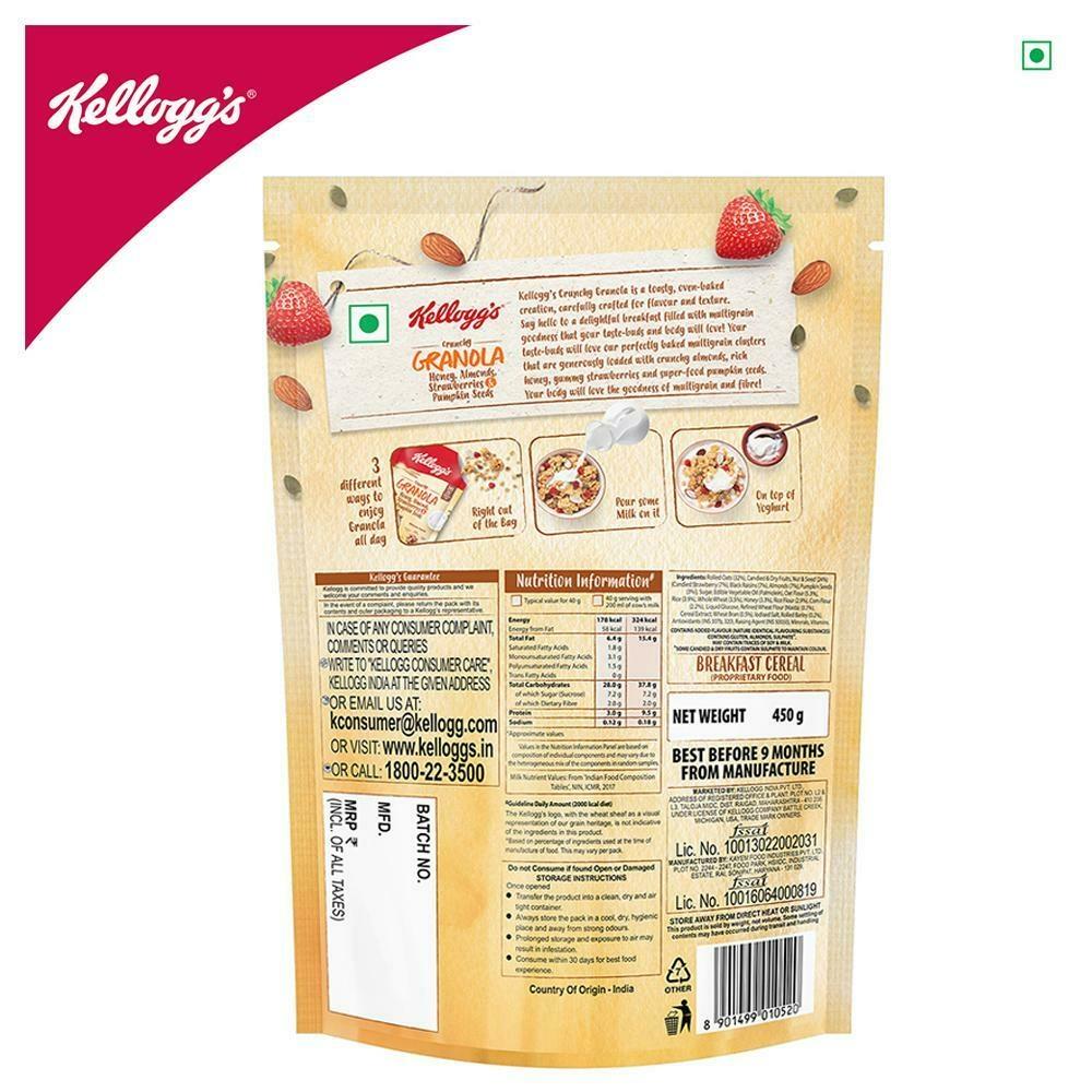 Kellogg's Crunchy Granola With Honey, Almonds, Strawberries & Pumpkin Seeds 450 G – view 2