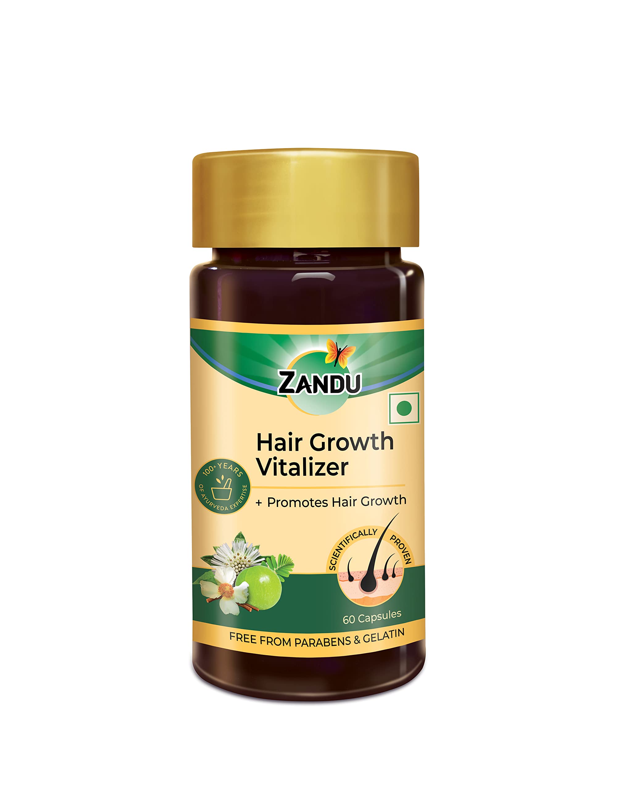 Zandu hair growth capsules pack for Ayurvedic hair fall support