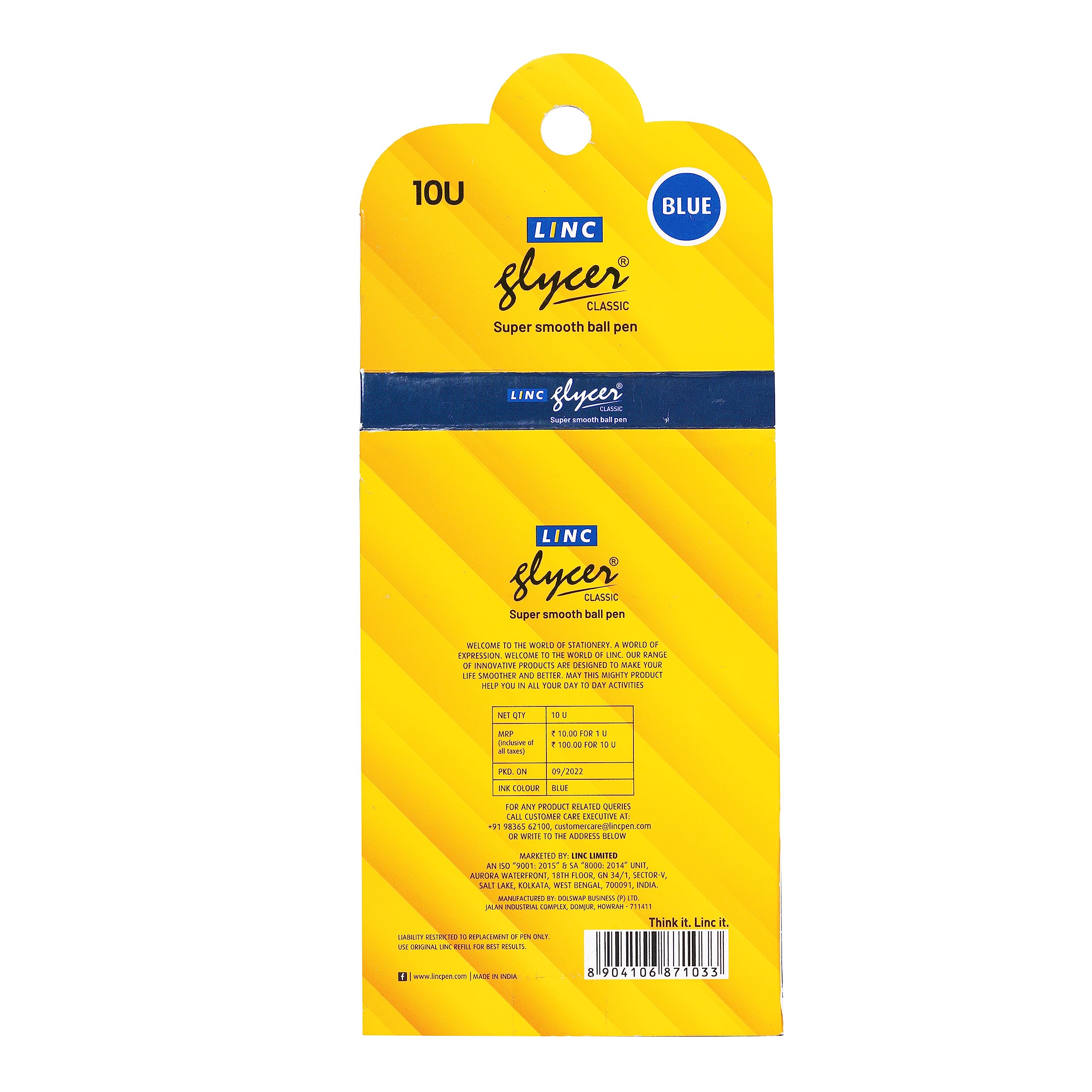 Linc 0.6 mm Glycer Smooth Ball Pen Card Pack – view 2