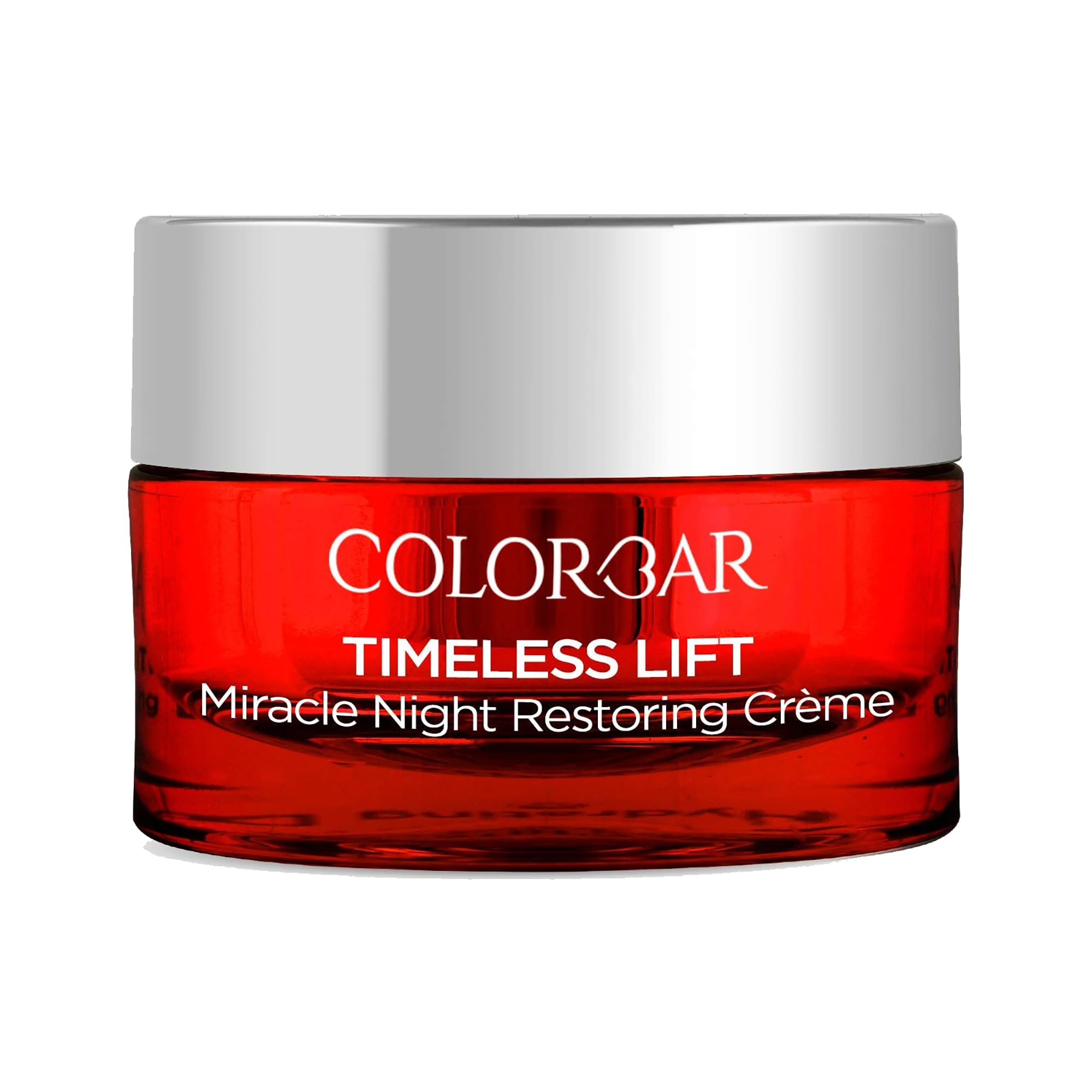Front view of Colorbar Timeless Lift night cream jar