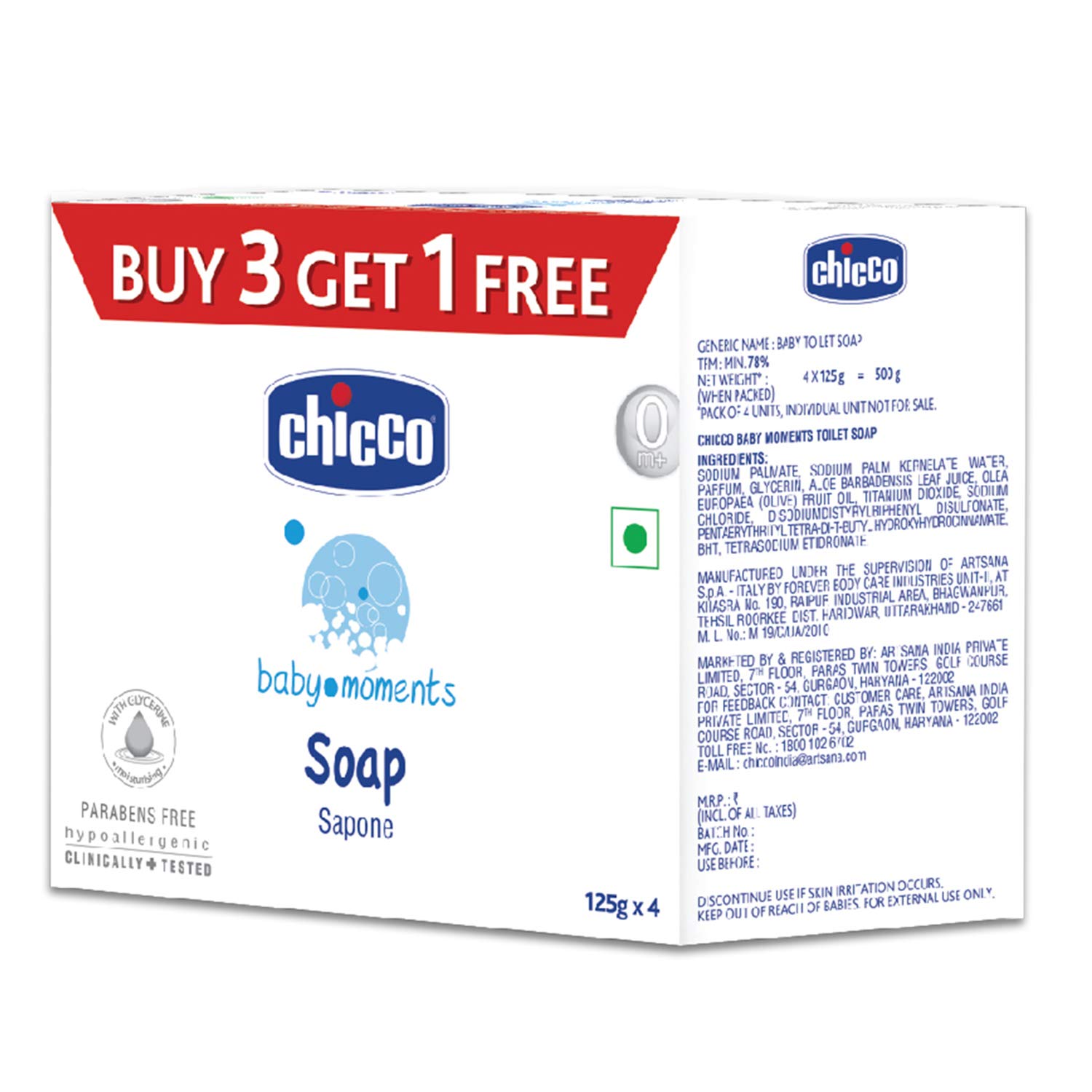 Chicco Baby Soap pack of 4 – view 2