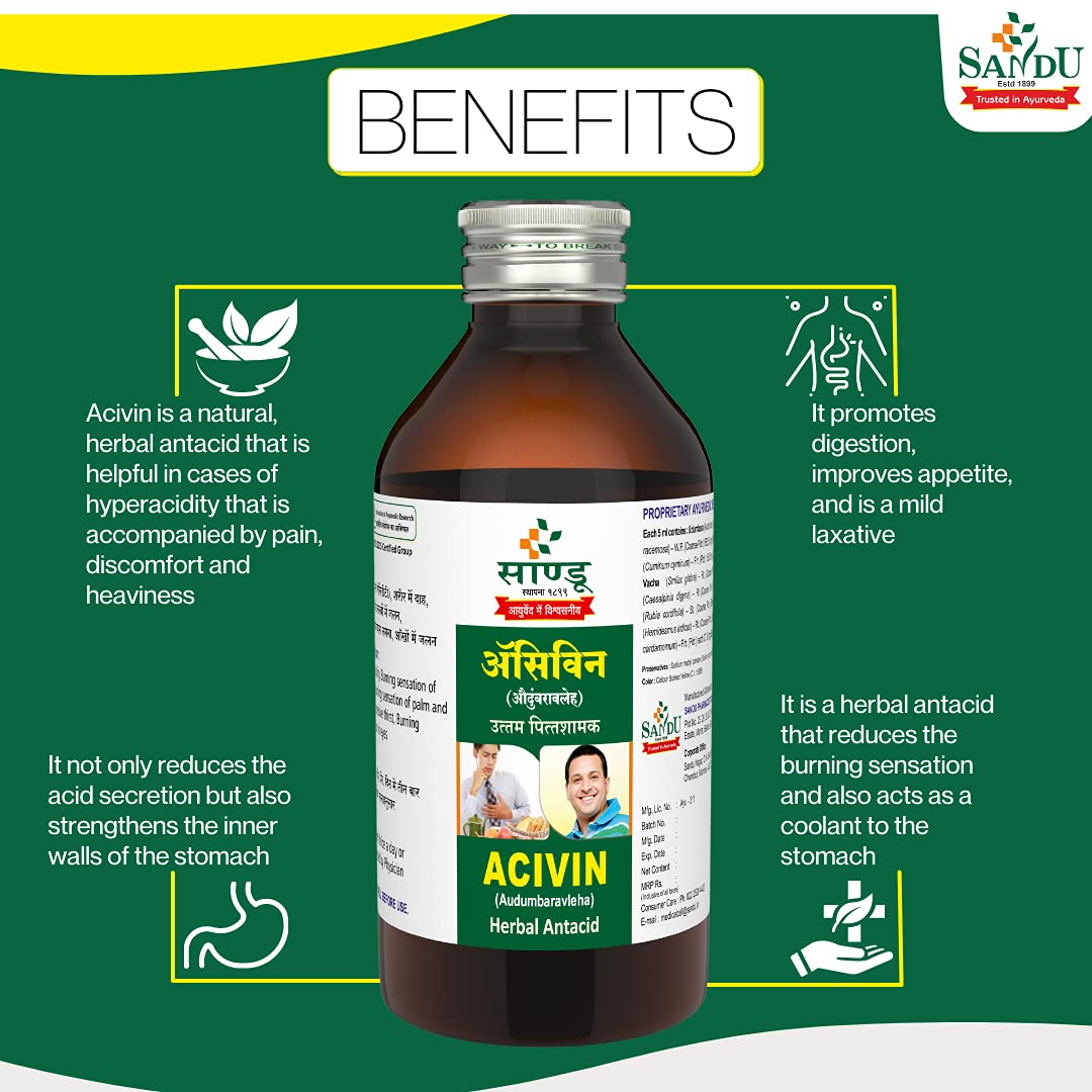 SANDU Ayurvedic Acivin (200 Ml) - Syrup – view 4