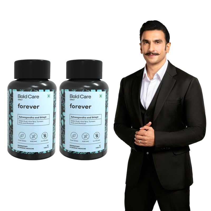 Bold Care Forever Ashwagandha & Shilajit 120 Capsules | Boosts Stamina for Men | Supplements For Men | Zero Side Effects