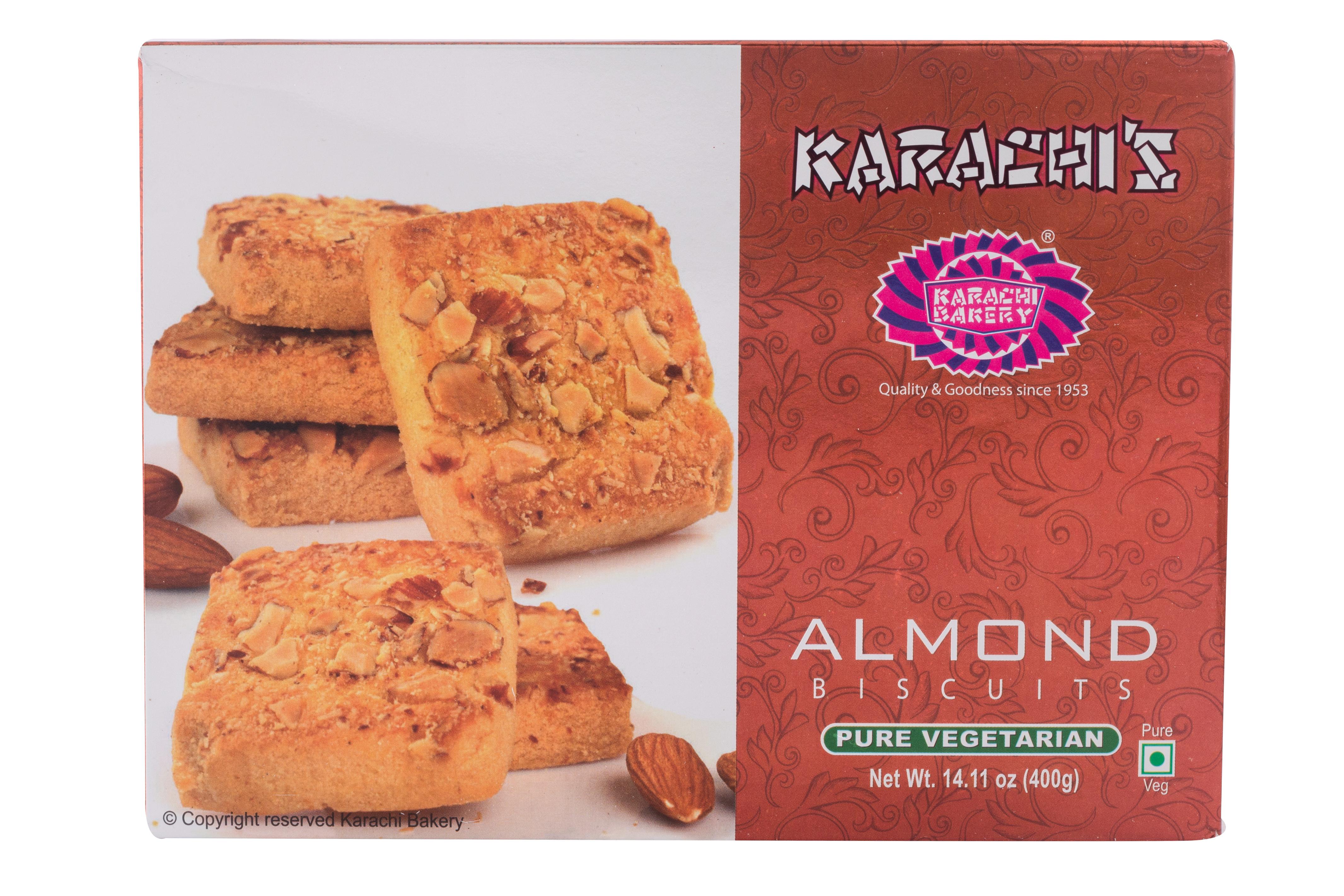 Karachi Bakery Premium Almond Cookies 800 Grams ( 400 Grams X 2 )