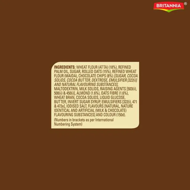Britannia NutriChoice Oats Cookies - Chocolate & Almonds, Fibre Rich, Healthy Snack – view 3