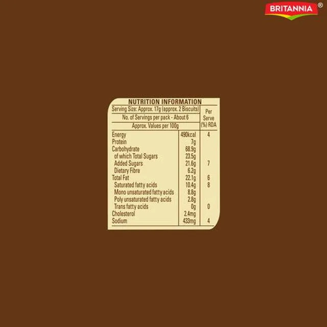Britannia NutriChoice Oats Cookies - Chocolate & Almonds, Fibre Rich, Healthy Snack – view 4