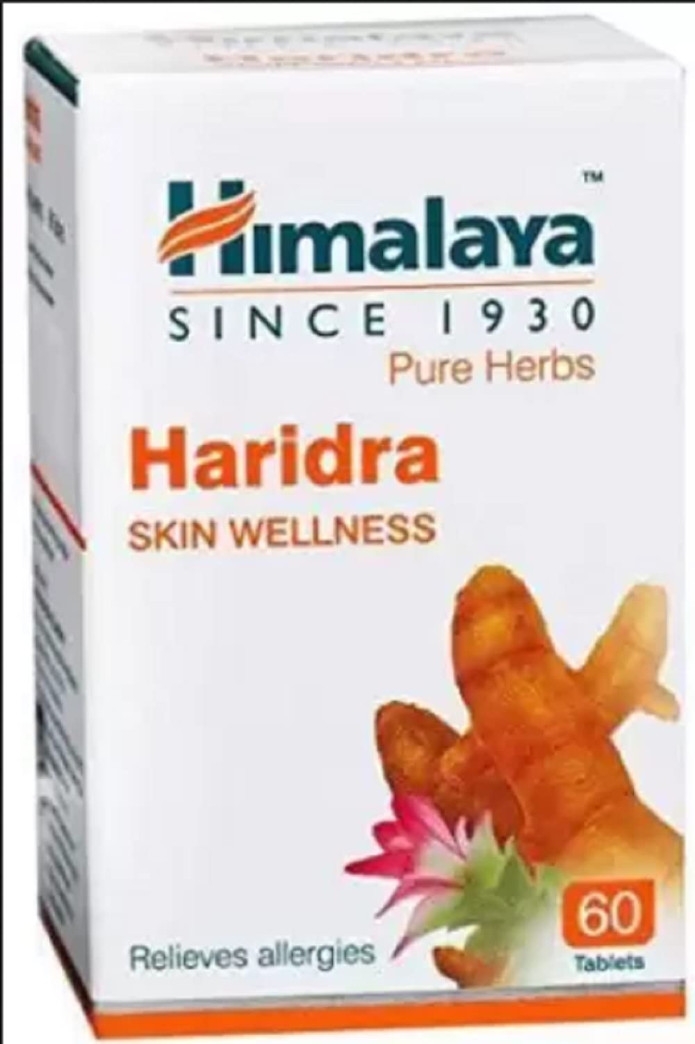 Himalaya Since 1930 Pure Herbs Haridra Skin Wellness Relieves Allergies 60 Tablets (Pack of 1) (60 Tablets) – view 2