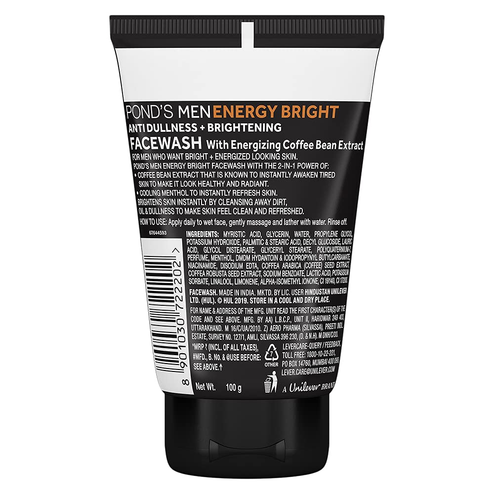 Pond's Men Energy Bright Anti-Dullness Facewash With Coffee Bean, 100 g – view 2