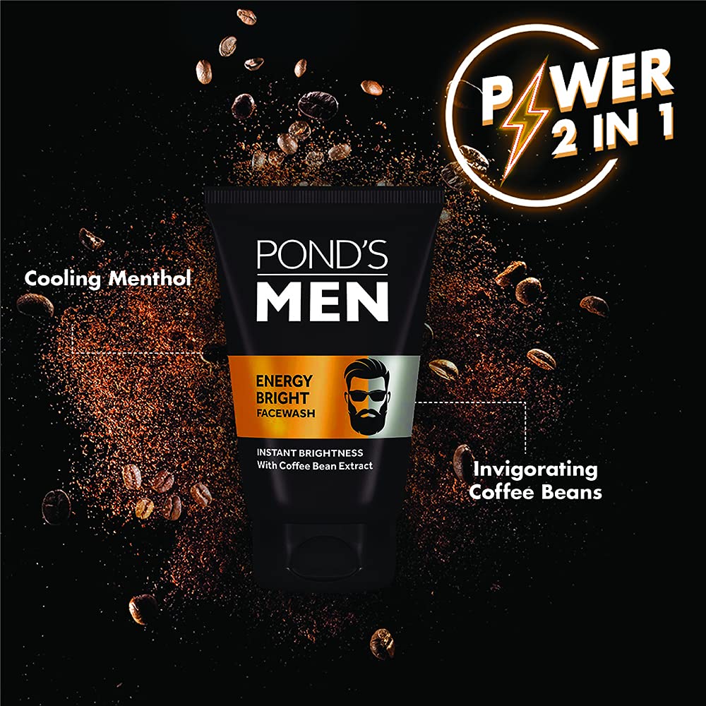 Pond's Men Energy Bright Anti-Dullness Facewash With Coffee Bean, 100 g – view 4