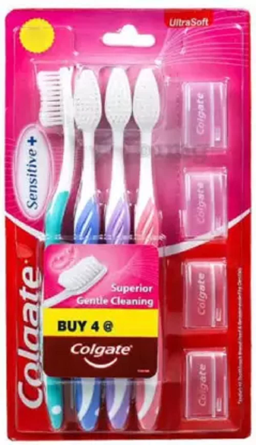 Colgate NEW ULTRA SOFT WITH CAP Ultra Soft Toothbrush (8 Toothbrushes) – view 2