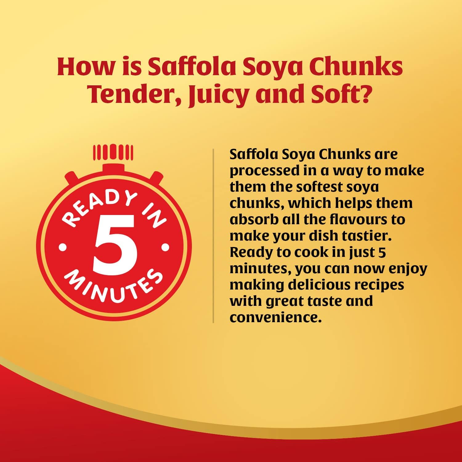 Saffola Soya Chunks, Tender & Juicy, 53% Protein, 1kg – view 4