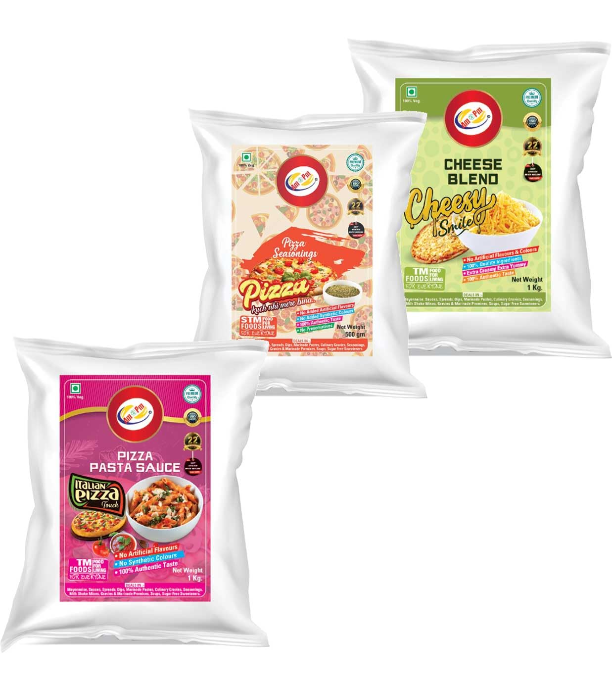 Am 2 Pm combo pack with sauce seasoning and cheese blend