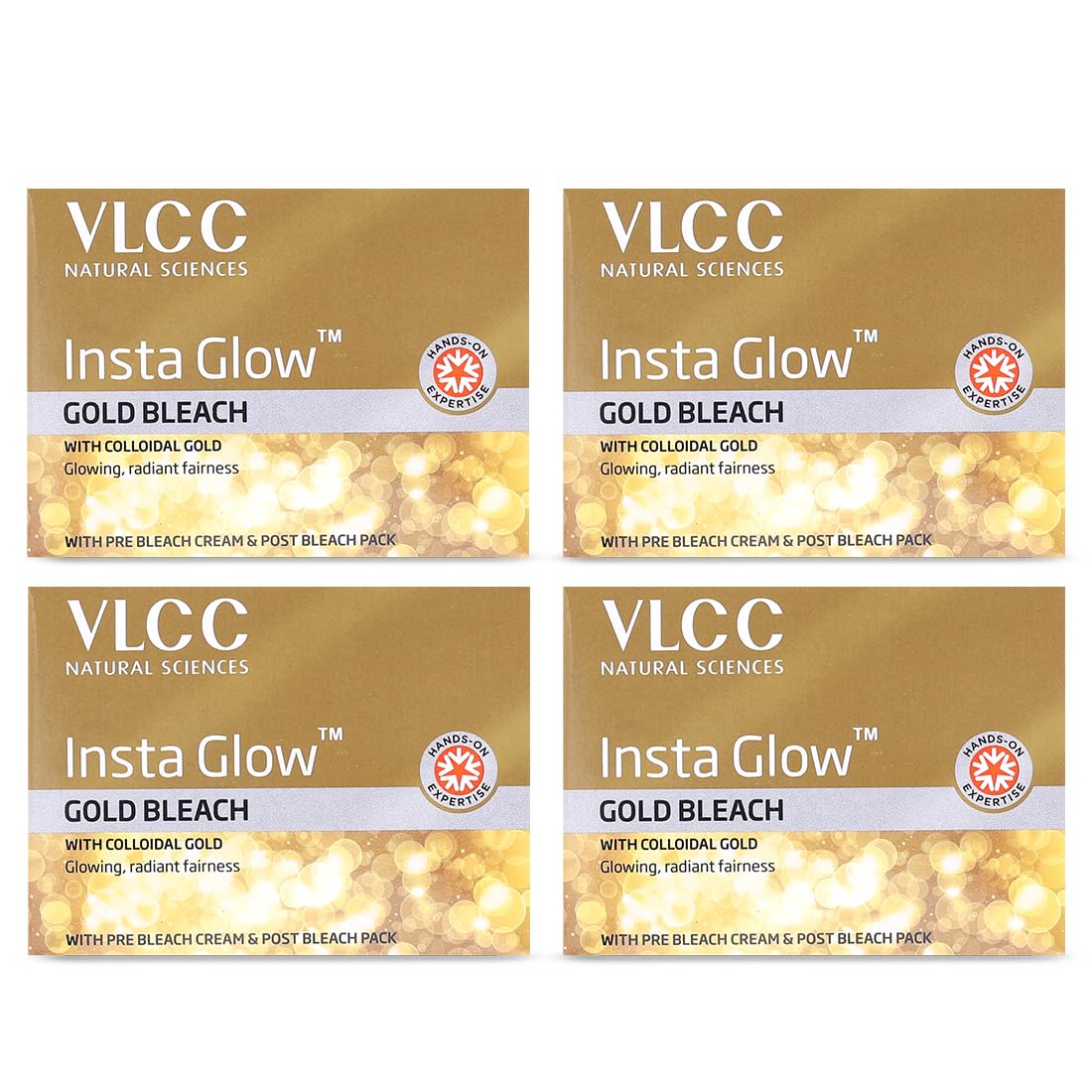VLCC gold bleach cream pack of 4 for face