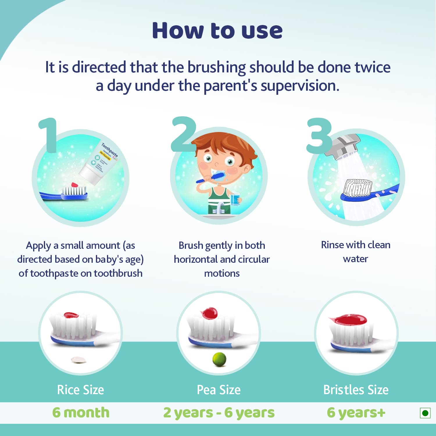 Chicco Toothpaste for Kids, Best for Baby (6m-6y), Apple-Banana Flavour, 50g – view 6