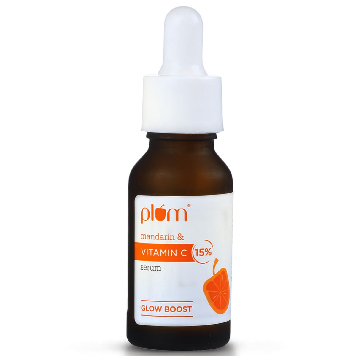 Fragrance-free Plum 15% Vitamin C serum bottle for glowing skin