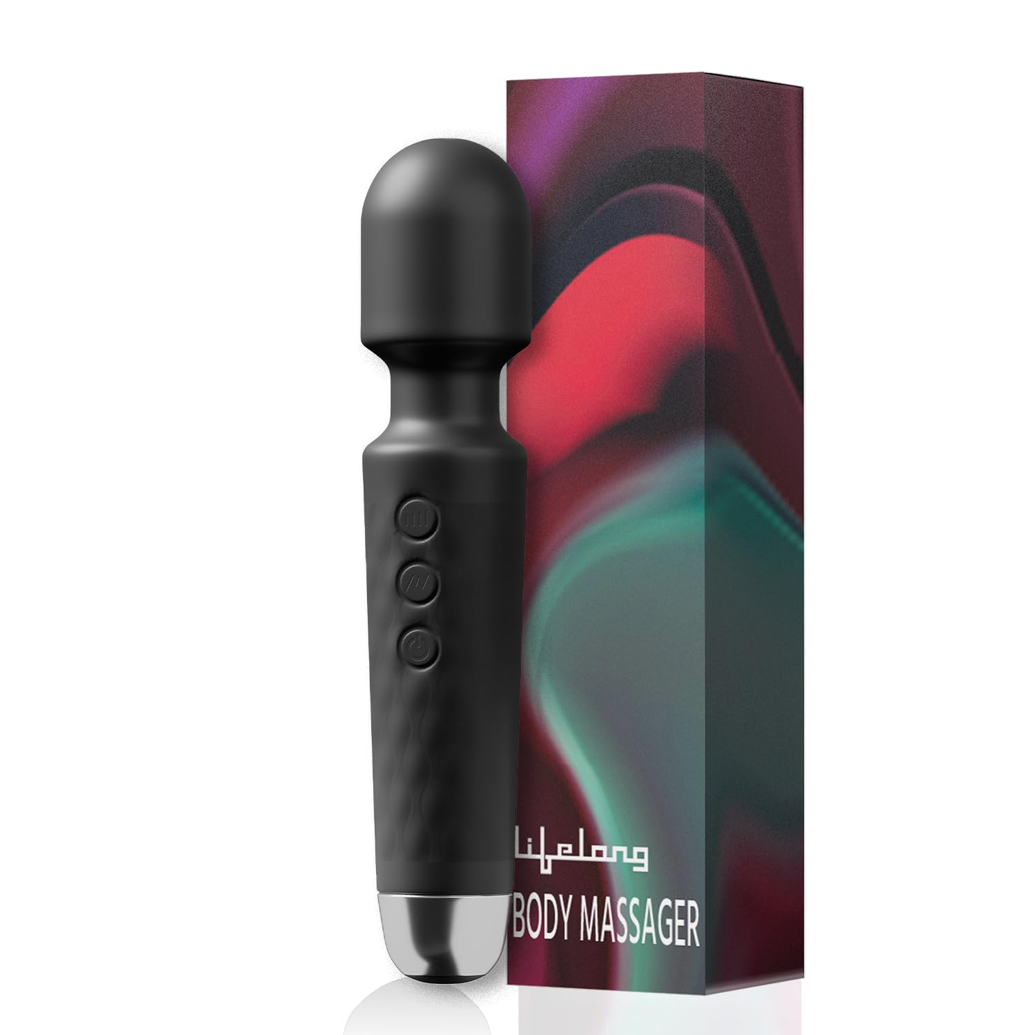 Rechargeable black body massager for full-body muscle relief