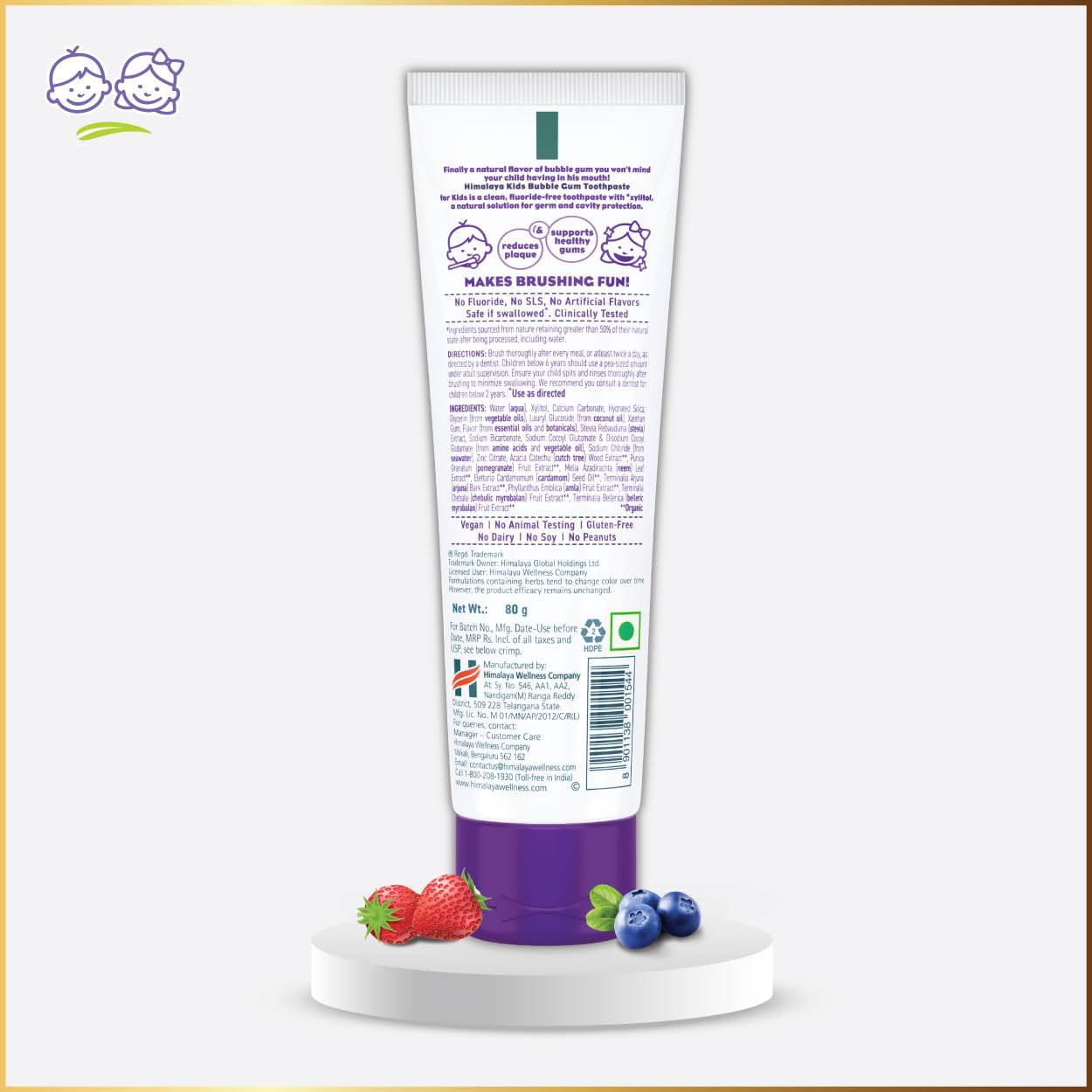Himalaya Kids Bubble Gum Toothpaste 80 Gm – view 2