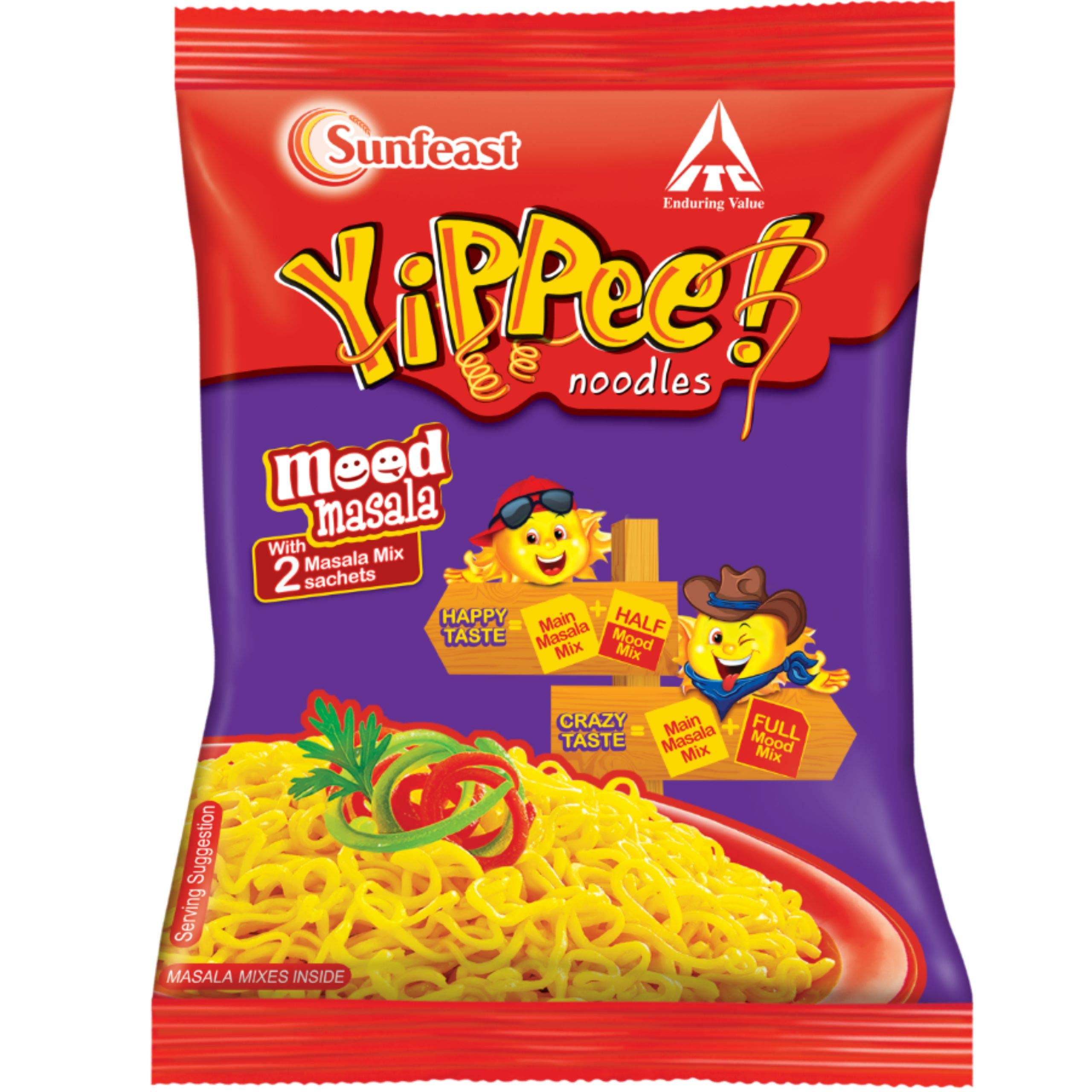 Sunfeast masala noodle packet showing vegetarian 70 g pack
