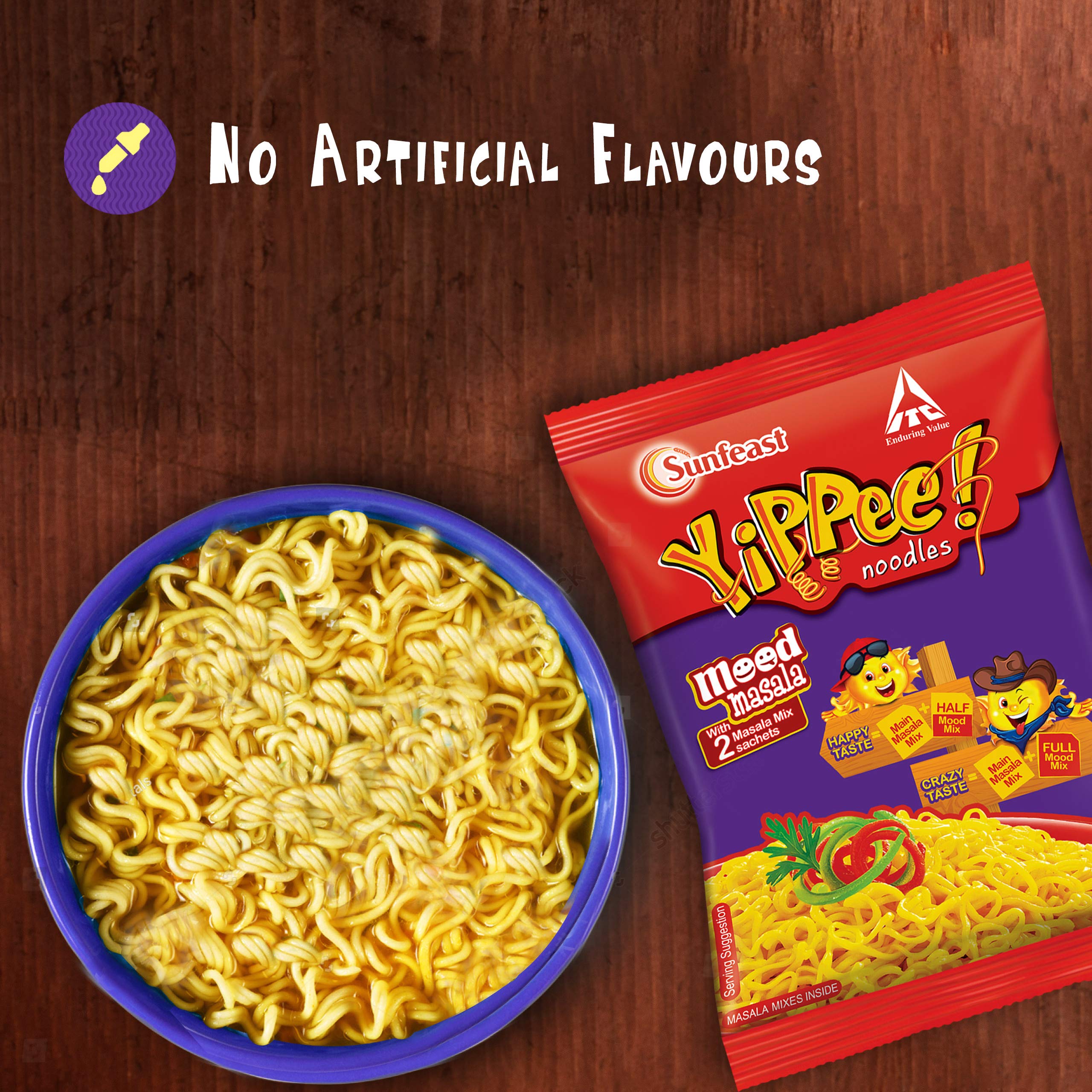 Sunfeast Yippee Mood - Masala Noodle, Vegetarian 70 Gram – view 5
