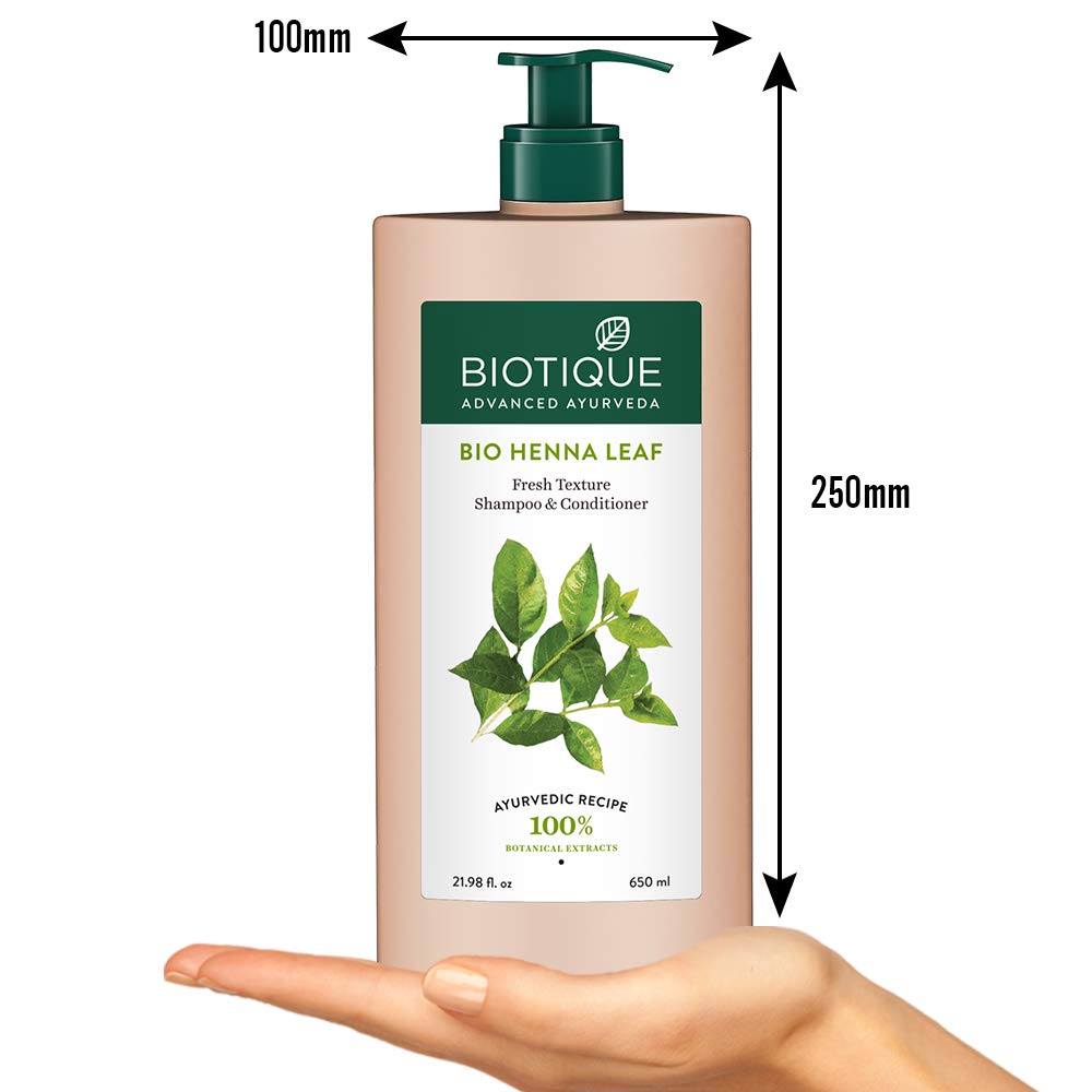 Biotique Bio Henna Leaf Fresh Texture Shampoo and Conditioner, 650ml – view 3