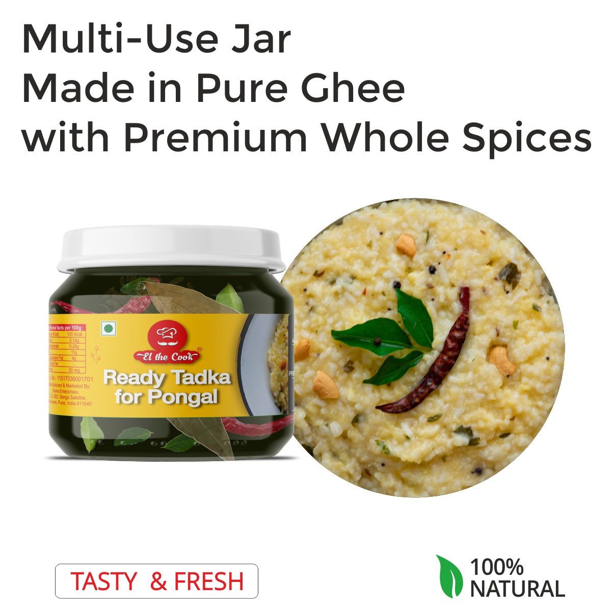 El The Cook Venn Pongal Tadka Jar - 180g – view 3