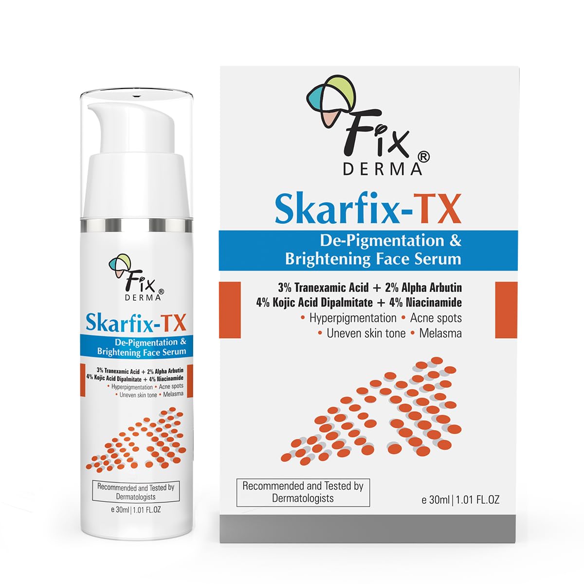 Fixderma Skarfix-TX serum for hyperpigmentation and acne marks