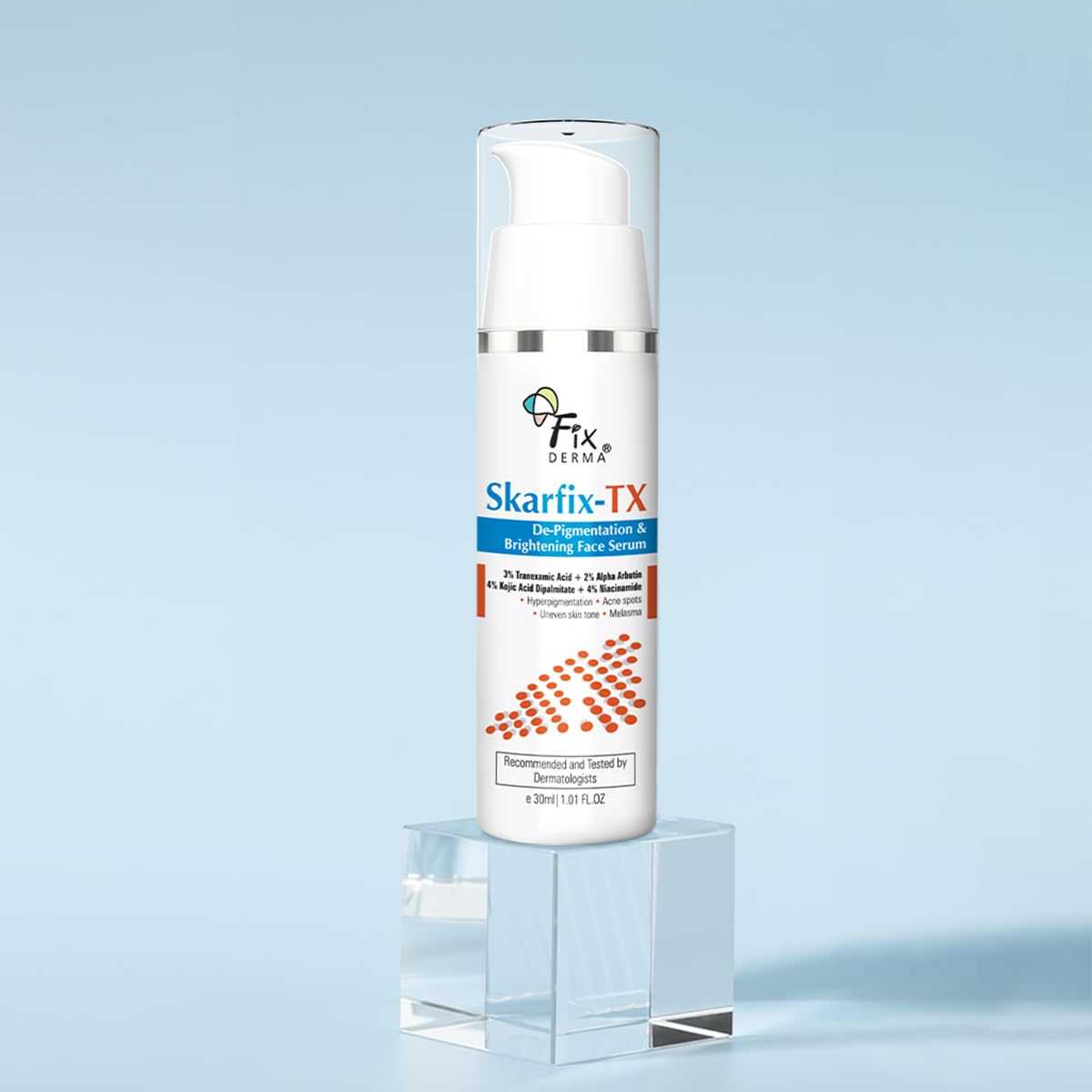 Fixderma Skarfix-TX Face Serum with 4% Kojic Acid, 4% Niacinamide Serum, 3% Tranexamic Acid & 2% Alpha Arbutin – view 2