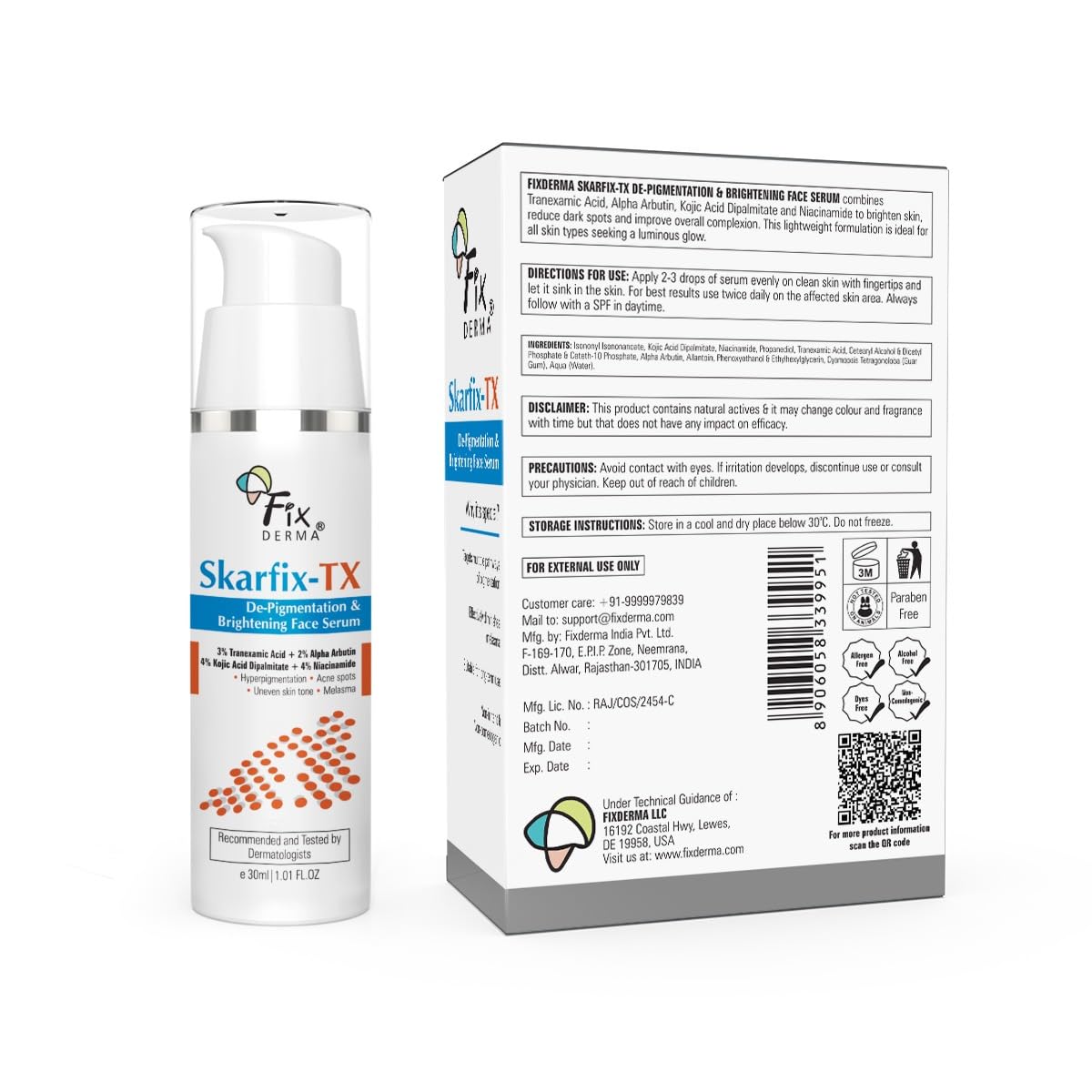 Fixderma Skarfix-TX Face Serum with 4% Kojic Acid, 4% Niacinamide Serum, 3% Tranexamic Acid & 2% Alpha Arbutin – view 8