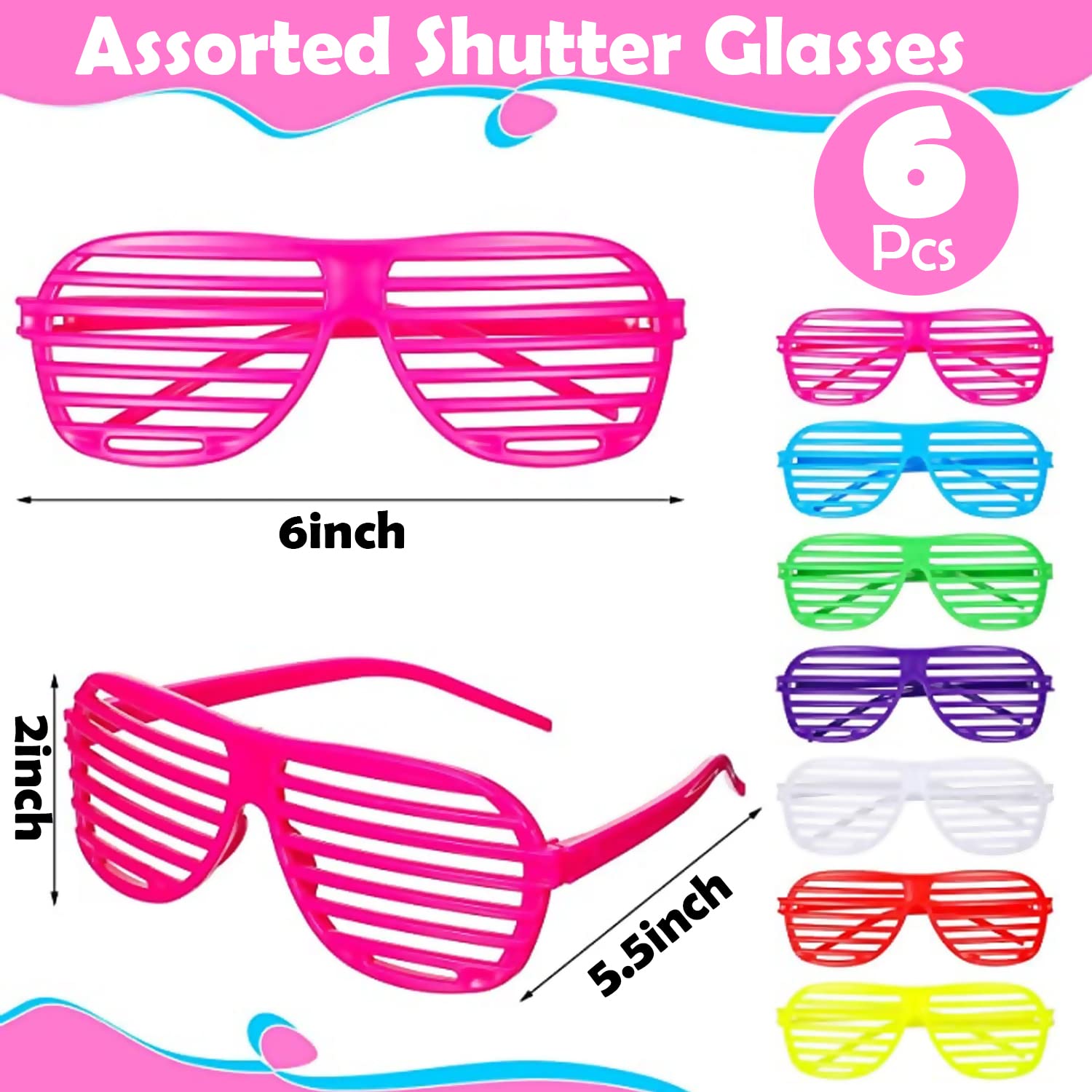 Party Propz Funky Party Goggles - Pack of 6 – view 2