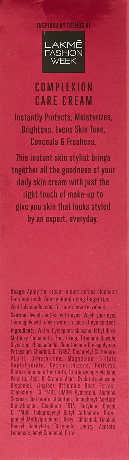 Lakmé 9 to 5 CC Complexion Care Cream - Honey, 30g Carton – view 4
