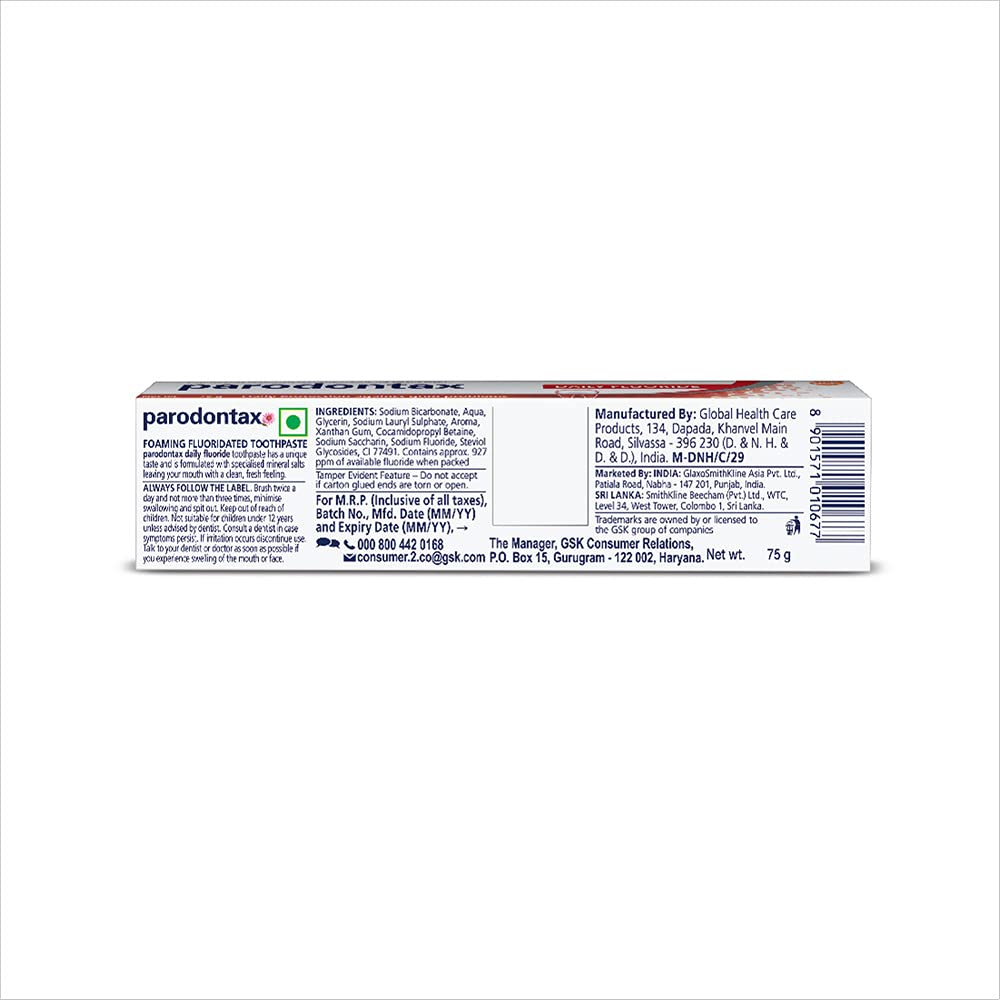 Parodontax Daily Fluoride 75g Gum Care Toothpaste For Daily Protection Against Gum Problems, Maintains Oral Hygiene With Strong Teeth And Fresh Breath – view 6