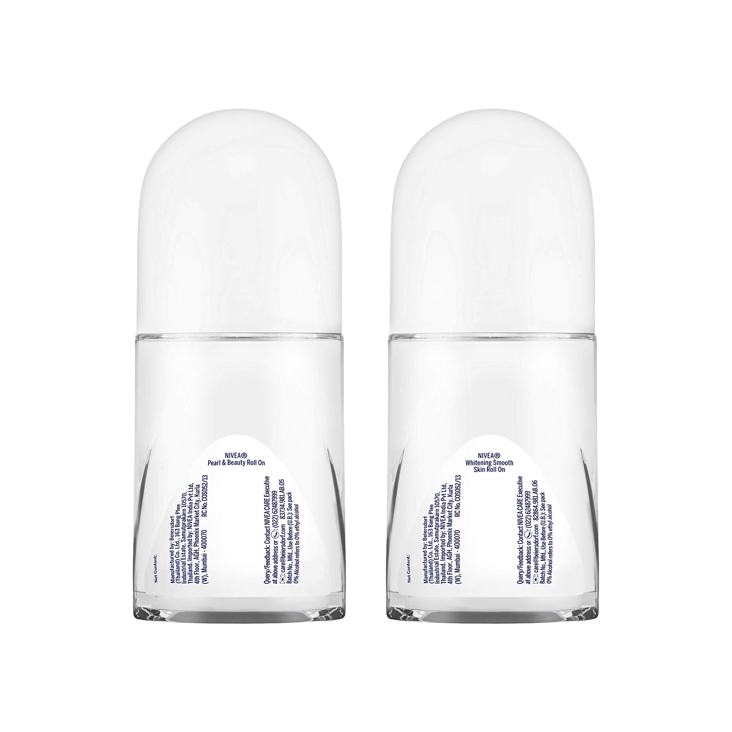 NIVEA Roll On Deodorants, Whitening Smooth Skin and Pearl & Beauty (Pack of 2) - in Eco-Friendly NIVEA Care Box – view 4