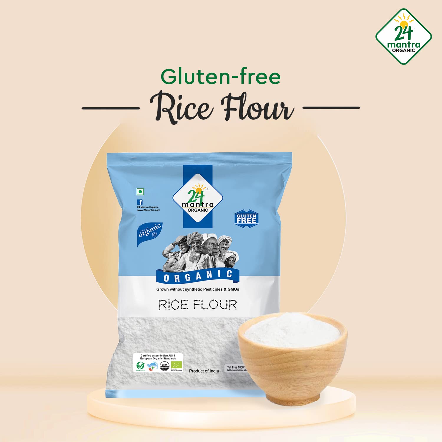 24 Mantra Organic Rice Flour/Chawal Atta - 500gms, Pack of 1, Organic – view 4