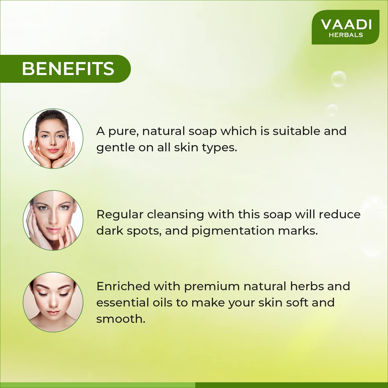 Vaadi Herbals Enchanting Rose Soap with Mulberry Extract, 75gx3 – view 2