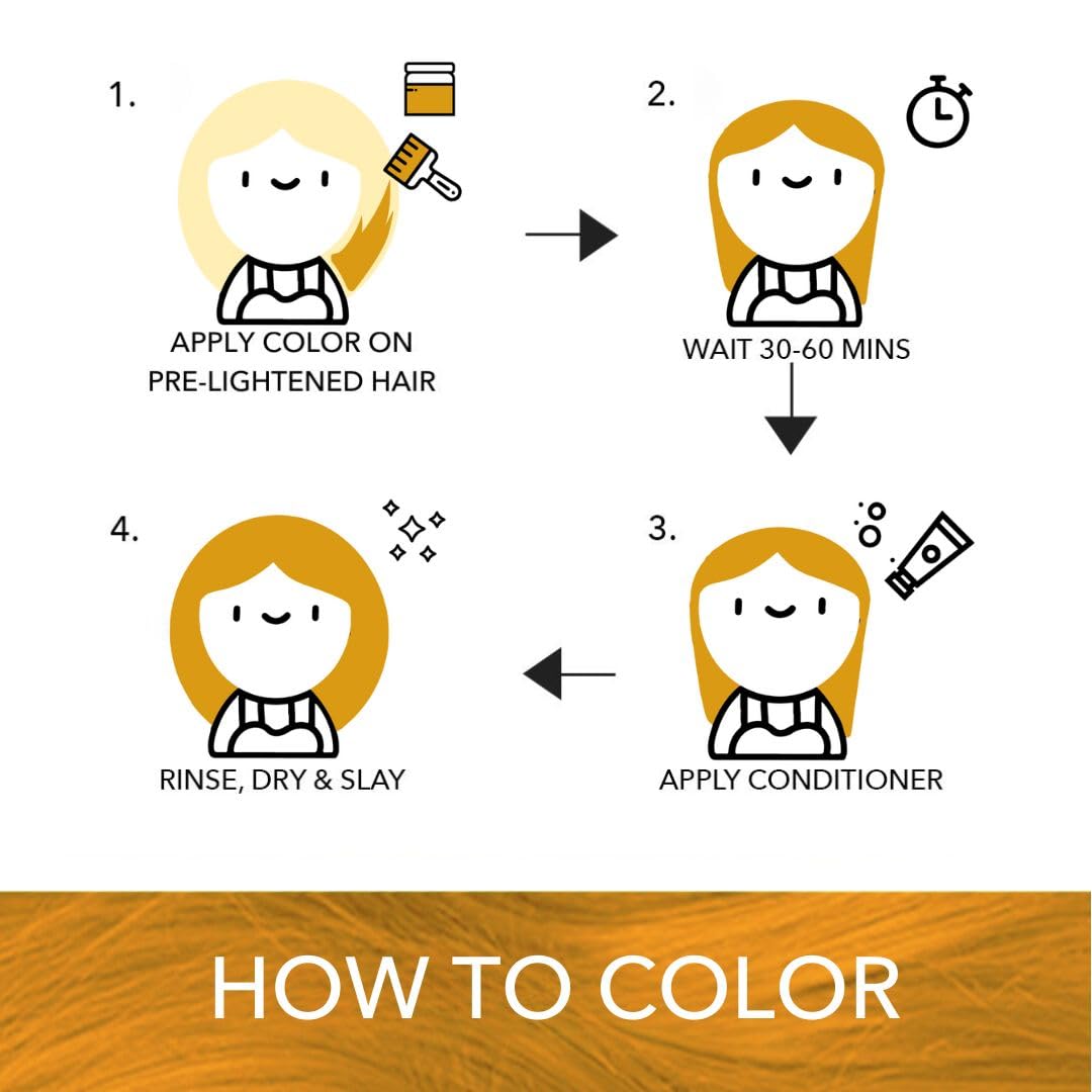 Paradyes Semi-permanent Honey Blonde DIY Conditioner Based Hair Colour 120 gm and Lighten Up! Bleach Pack 30 Vol. for all Hair Types – view 5