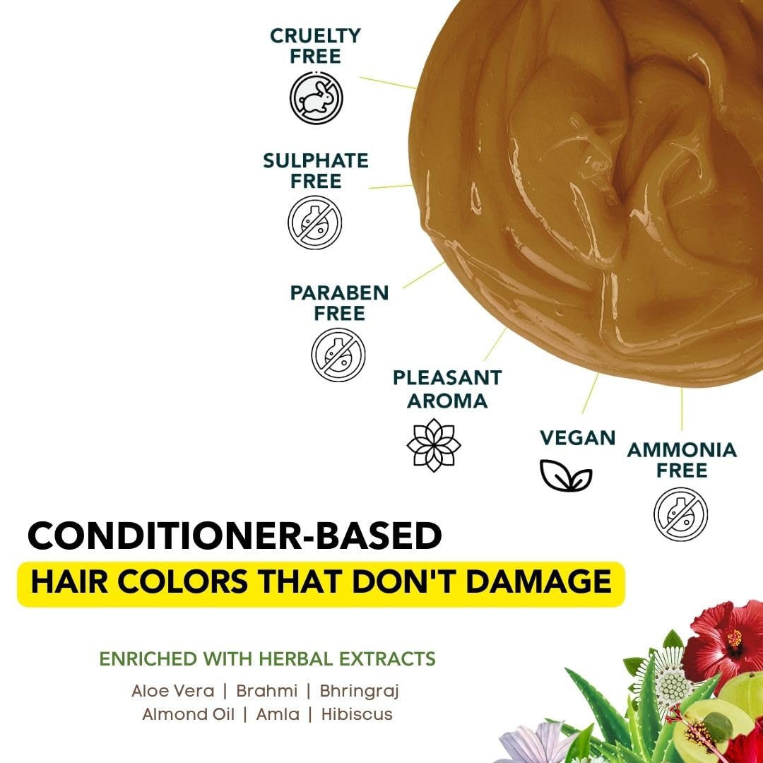Paradyes Semi-permanent Honey Blonde DIY Conditioner Based Hair Colour 120 gm and Lighten Up! Bleach Pack 30 Vol. for all Hair Types – view 6
