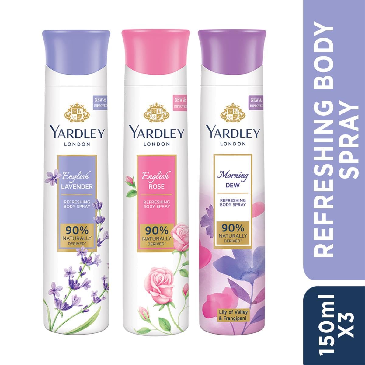 Yardley London Daily Use Deodorant Body Sprays for Women – view 2