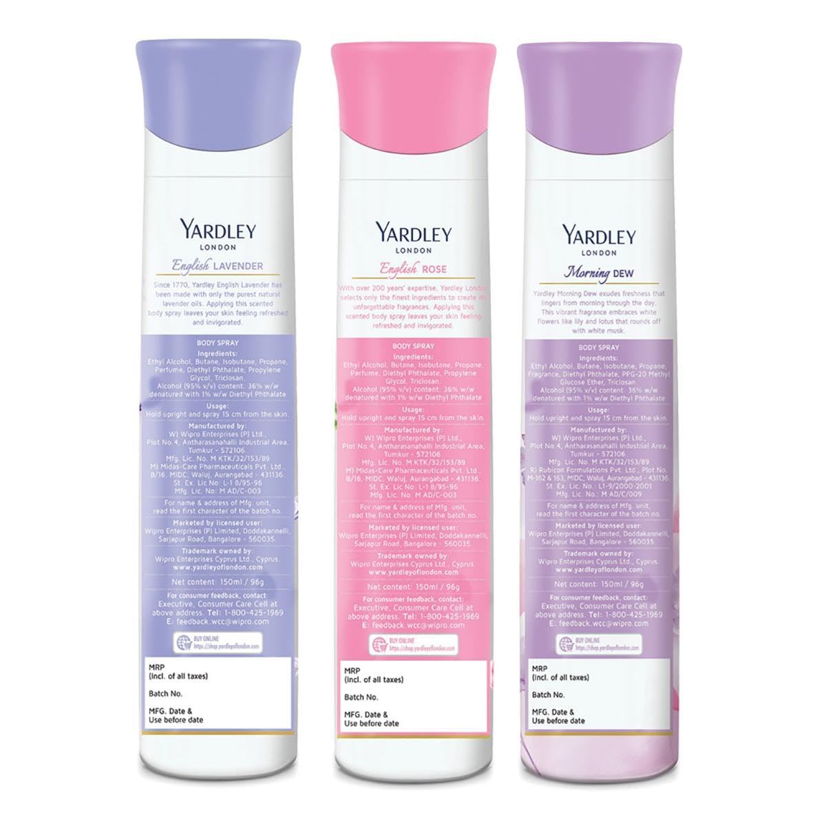 Yardley London Daily Use Deodorant Body Sprays for Women – view 3