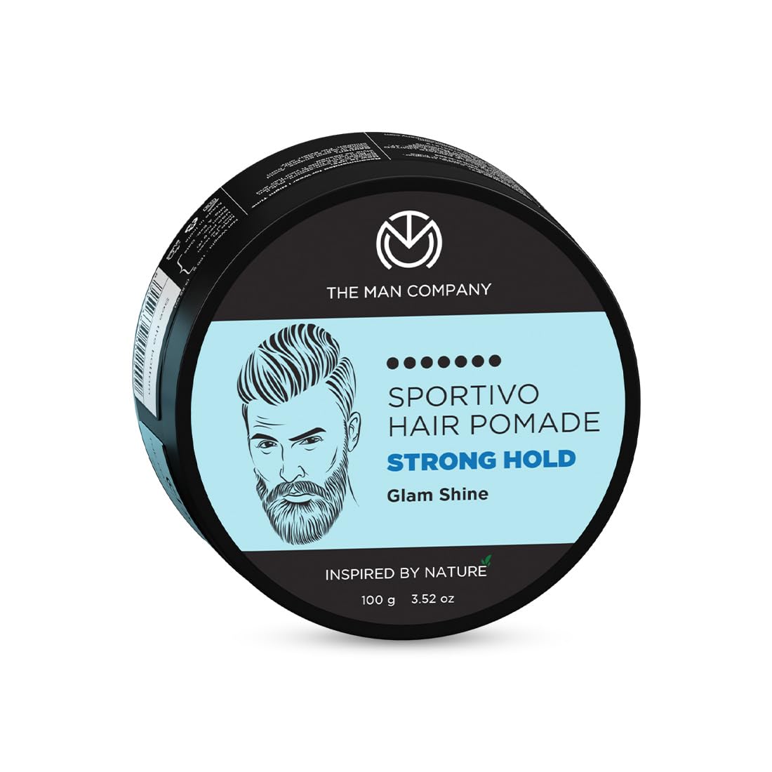 Sportivo Stronghold pomade wax jar for glossy men's hairstyles