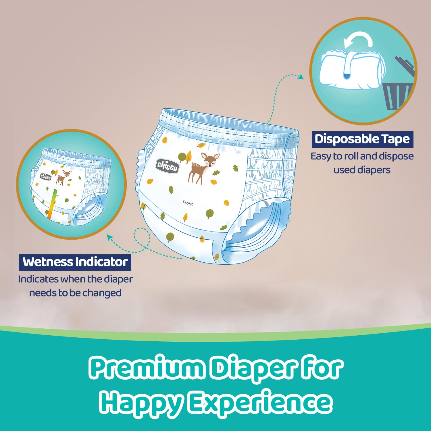Chicco Comfy-Pro Pant Style Baby Diapers – view 3