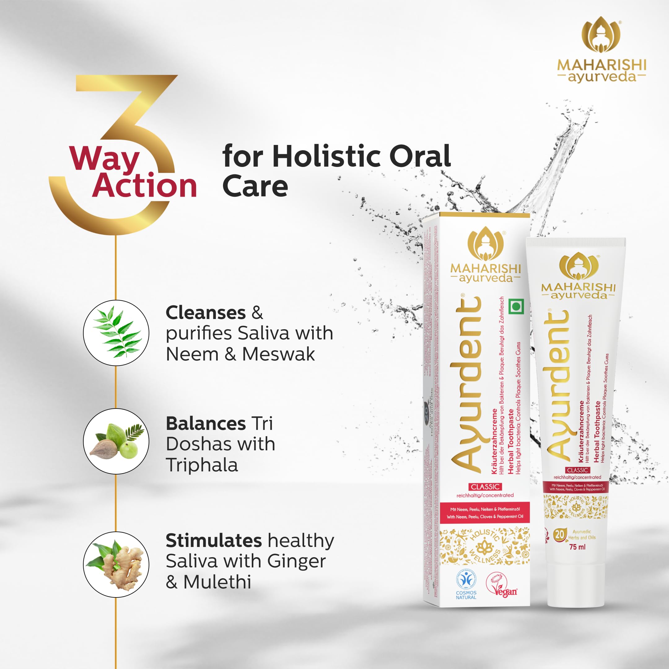 Maharishi Ayurveda Ayurdent Classic Toothpaste Combo Pack – view 4