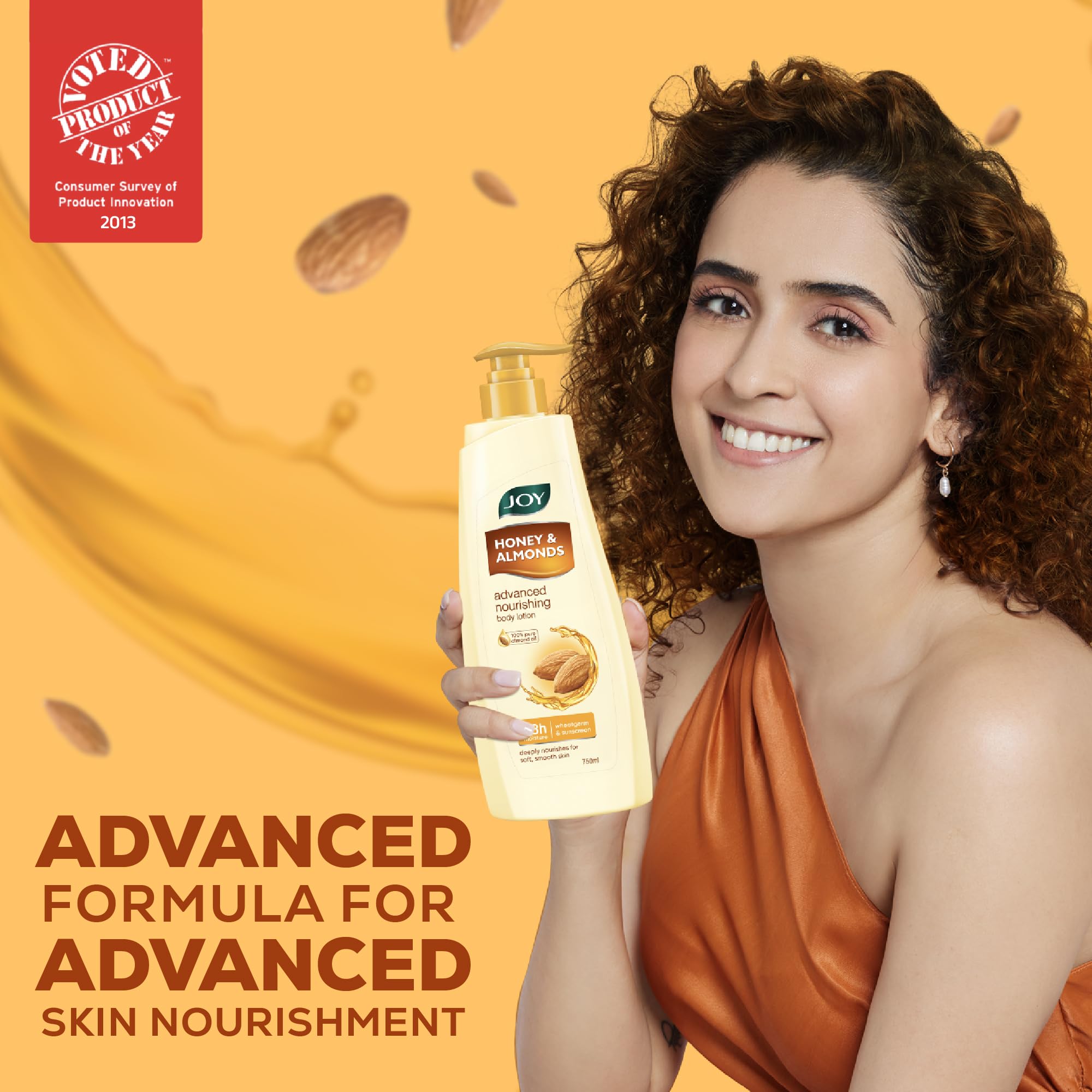 Joy Honey & Almonds Advanced Nourishing Lightweight Summer Body Lotion 750ml – view 2
