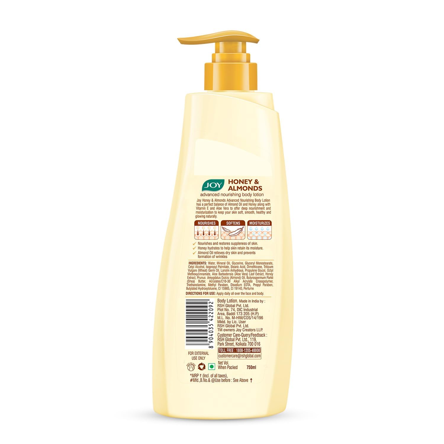 Joy Honey & Almonds Advanced Nourishing Lightweight Summer Body Lotion 750ml – view 8