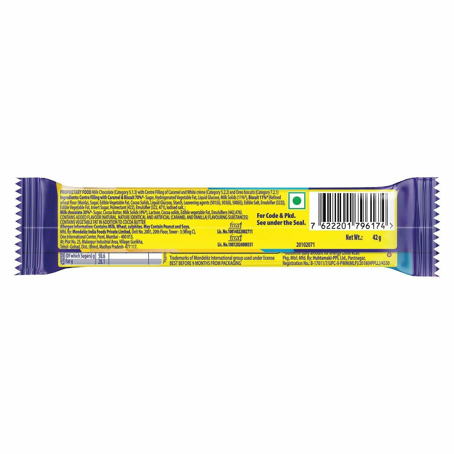 Cadbury 5 Star Oreo Chocolate Bar, Caramel, 41G X 12 Pcs – view 3