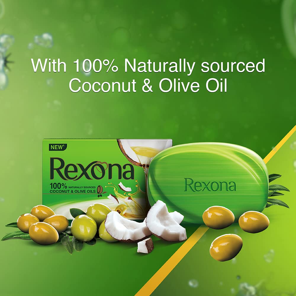 Rexona Coconut and Olive Oil Soap, 100g (Pack of 4) – view 8
