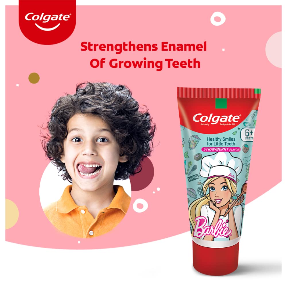 Colgate Anticavity Kids Barbie Toothpaste (6+ Years), Strawberry Flavour – view 2