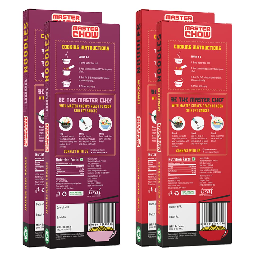 MasterChow Chinese Hakka & Udon Noodle Pack (Pack of 2 each) – view 2