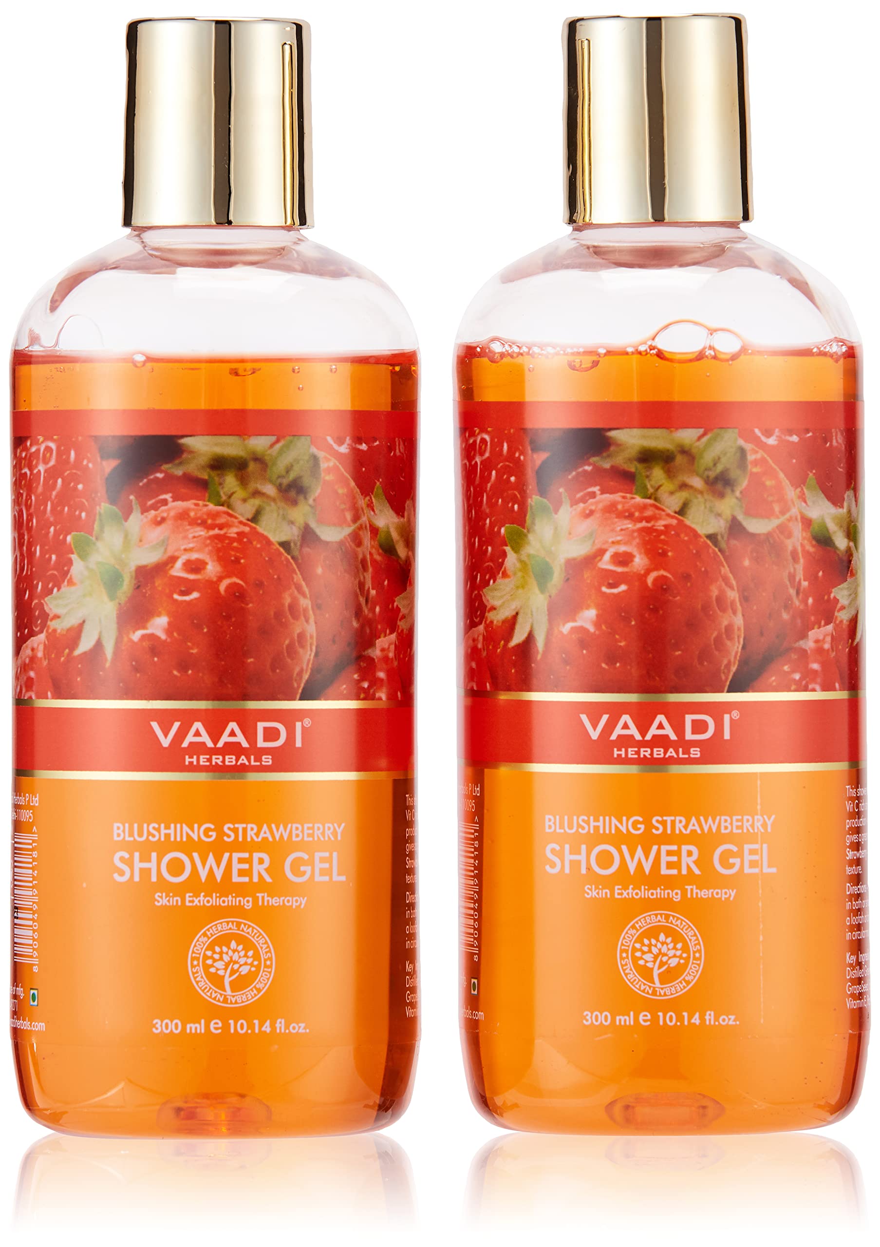 Blushing strawberry shower gel duo from Vaadi Herbals