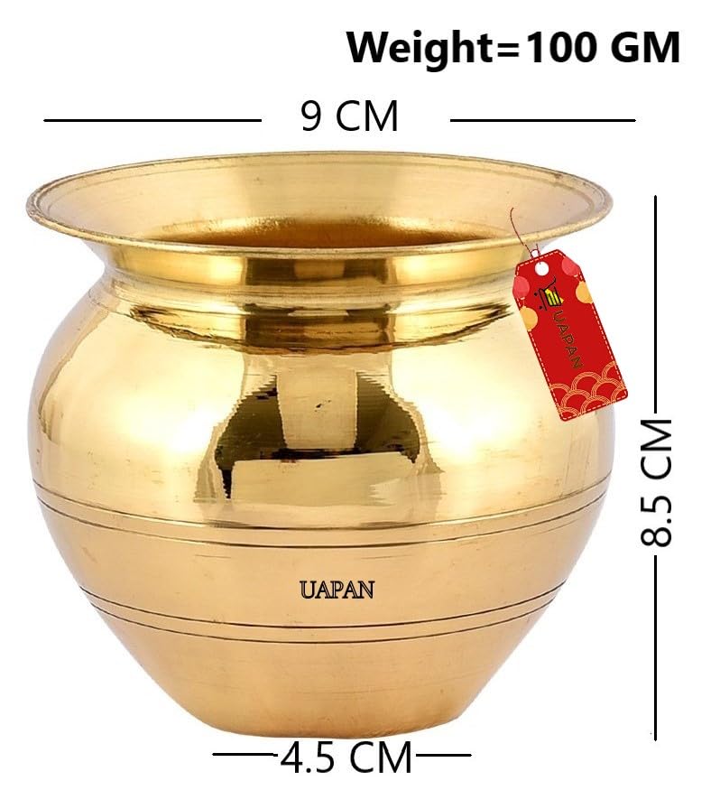 UAPAN Brass Pooja Kalash Lota (Pack of 1, Brass) – view 3