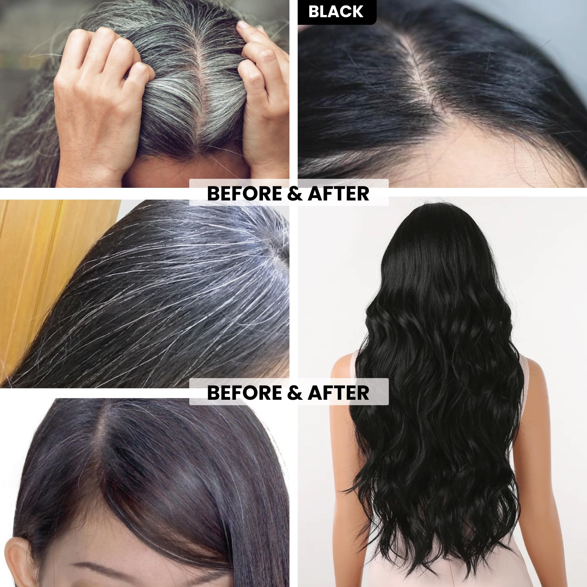 VIP Hair Colour Shampoo 400ml Black – view 5